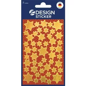   Matrica, 2 ív, 76x120 mm, AVERY ZWECKFORM, "Z-Design No.52806", arany csillagok