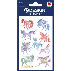   Matrica, papír, 1 ív, 76x120 mm, AVERY ZWECKFORM, "Z-Design No.53148", unikornisok