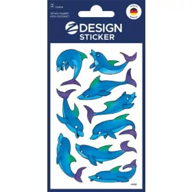   Matrica, papír, 2 ív, 76x120 mm, AVERY ZWECKFORM, "Z-Design No.53444", csillogó delfinek