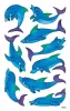 Matrica, papír, 2 ív, 76x120 mm, AVERY ZWECKFORM, "Z-Design No.53444", csillogó delfinek