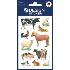   Matrica, papír, 3 ív, 76x120 mm, AVERY ZWECKFORM, "Z-Design No.53720", háziállatok