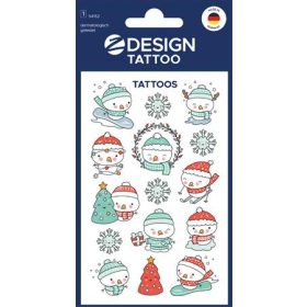   Matrica, tetoválás, 1 ív, 76x120 mm, AVERY ZWECKFORM, "Z-Design No.54152",  hóember