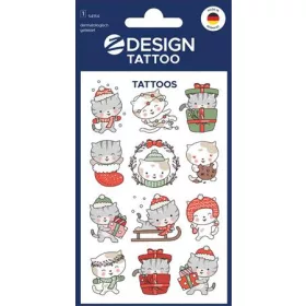   Matrica, tetoválás, 1 ív, 76x120 mm, AVERY ZWECKFORM, "Z-Design No.54154",  cica