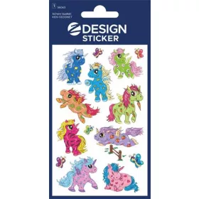   Matrica, fólia,  1 ív, 76x120 mm, AVERY ZWECKFORM, "Z-Design No.56063",  unikornis