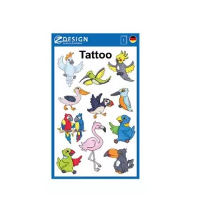   Matrica, tetoválás, 1 ív, 76x120 mm, AVERY ZWECKFORM, "Z-Design No.56762", madarak