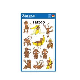   Matrica, tetoválás, 1 ív, 76x120 mm, AVERY ZWECKFORM, "Z-Design No.56766", majom