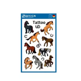   Matrica, tetoválás, 1 ív, 76x120 mm, AVERY ZWECKFORM, "Z-Design No.56769",  lovak