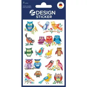   Matrica, papír, 3 ív, 76x120 mm, AVERY ZWECKFORM, "Z-Design No.57512", bagoly