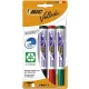 Flipchart- és táblamarker készlet, 1,4 mm, kúpos, BIC" Velleda ecolutions", 4 különböző szín