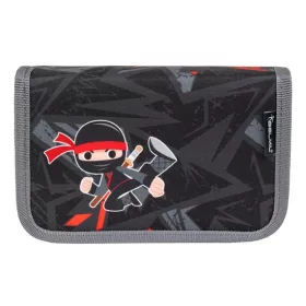   Tolltartó, klapnis, cipzáras, BELMIL "Ninja", fekete, nindzsa