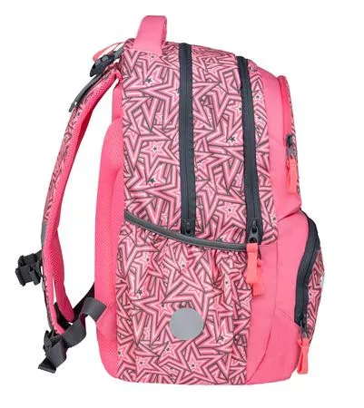 Iskolatáska, cipzáras, BELMIL "Maxi Pack Love Stars", csillagok