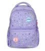 Iskolatáska, cipzáras, BELMIL "Maxi Pack Purple Dots", lila pöttyös