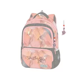   Iskolatáska, cipzáras, BELMIL "Maxi Packspecial T-Shinning Butterfly", pillangó