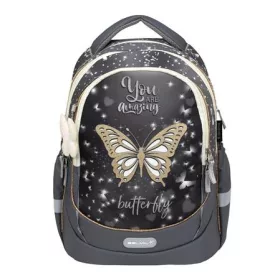   Iskolatáska, cipzáras, BELMIL "Leisure Plus Starlight Butterfly", csillagfény pillangó