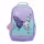Iskolatáska, cipzáras, laptoptartóval, BELMIL "Companion Serenity", lila, pillangó