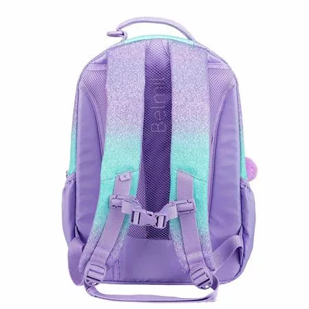 Iskolatáska, cipzáras, laptoptartóval, BELMIL "Companion Serenity", lila, pillangó