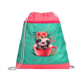   Tornazsák, BELMIL "Cute sloth", zöld-rózsaszín, lajhár
