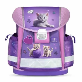   Iskolatáska, fémcsat, BELMIL "Classy Little Kittens", cica