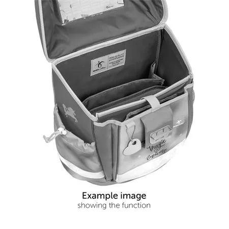 Iskolatáska, fémcsat, BELMIL "Classy Sparkling Unicorn", unikornis