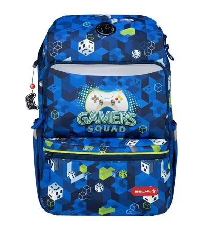 Iskolatáska, cipzáras, BELMIL "Zippy Gamer Squad", gamer