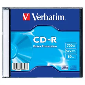   CD-R lemez, 700MB, 52x, 1 db, vékony tok, VERBATIM "DataLife"