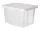 Tárolódoboz, tetővel, 45 l, áttetsző, CURVER "Essentials"