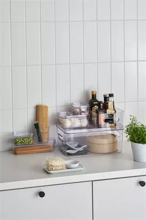 Műanyag tárolódoboz, 15,4 liter, SMARTSTORE "Compact Clear L", átlátszó