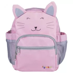   Hátizsák, ovis, 3 rekeszes, "Gimboo", cica, rózsaszín