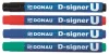 Alkoholos marker, 2-4 mm, kúpos, DONAU "D-signer U", fekete