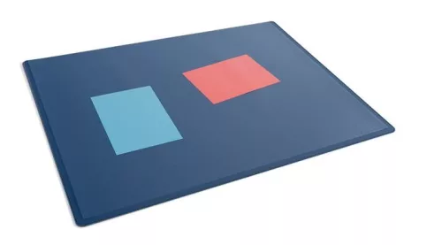 Könyökalátét, 650x500 mm, PP, átlátszó fedlappal, DURABLE, sötétkék
