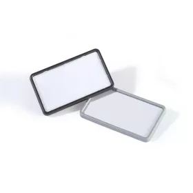 Névkitűző, mágnessel, 75x40 mm, DURABLE, fekete