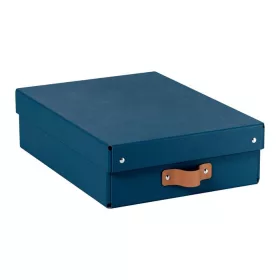   Tárolódoboz, M méret, alacsony, LEITZ "Puro", óceánkék