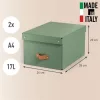 Tárolódoboz, M méret, LEITZ "Puro", zsályazöld