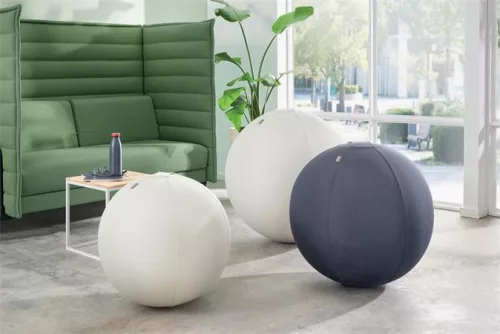 Ülőlabda, nehezékkel, 55cm, LEITZ "Ergo Active", sötétszürke