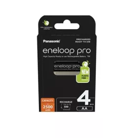   Tölthető elem, AA ceruza, 4x2500 mAh Ni-MH, PANASONIC "Eneloop Pro"