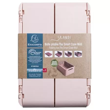 Tárolódoboz, A5+, összecsukható, EXACOMPTA "Skandi", nude