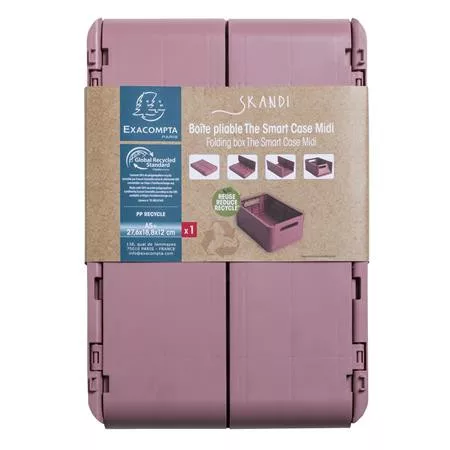 Tárolódoboz, A5+, összecsukható, EXACOMPTA "Skandi", rózsaszín