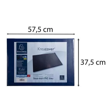 Könyökalátét, PVC, 375x575 mm, EXACOMPTA "KreaCover®", kék