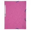Gumis mappa, prespán, A4, EXACOMPTA, rózsaszín