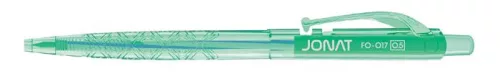 Golyóstoll, 0,25 mm, nyomógombos, vegyes test, FLEXOFFICE "Jonat", kék