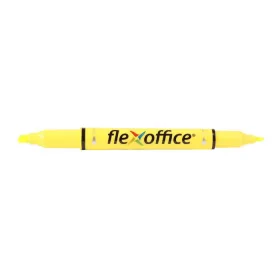   Szövegkiemelő, 1,0/4,0 mm, kétvégű, FLEXOFFICE "HL01", sárga