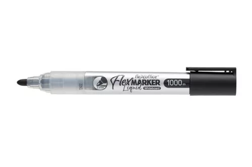 Táblamarker, 2,5 mm, kúpos, FLEXOFFICE "WB016", fekete