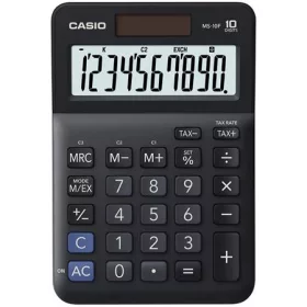   Számológép, asztali, 10 számjegy, CASIO "MS-10 F", fekete