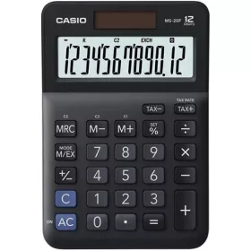   Számológép, asztali, 12 számjegy, CASIO, "MS-20 F", fekete