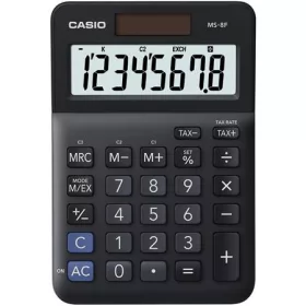   Számológép, asztali, 8 számjegy, CASIO "MS-8 F", fekete