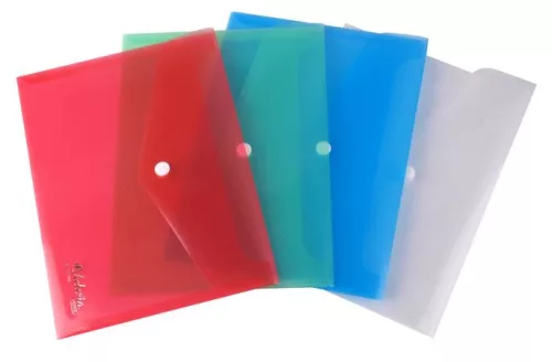 Irattartó tasak, A5, PP, patentos, VICTORIA OFFICE, kék