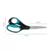 Olló, ifjúsági, 20 cm, balkezes, FISKARS, foltos pávakék