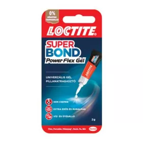   Pillanatragasztó gél, 2 g, HENKEL "Loctite Super Bond Power Flex Gél"