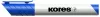 Tábla- és flipchart marker, 3 mm, kúpos, KORES "K-Marker XW1", kék