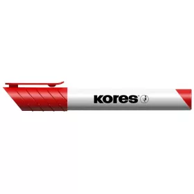   Tábla- és flipchart marker, 3 mm, kúpos, KORES "K-Marker XW1", piros
